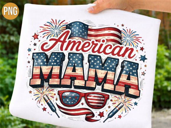 American Mama Sunglasses USA PNG Design