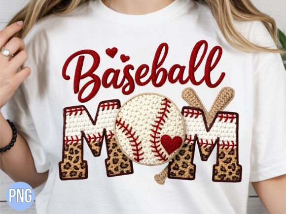 Baseball Mom Leopard Sports PNG