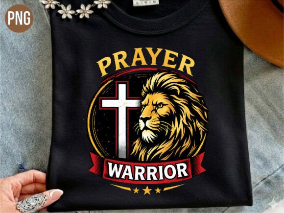 Christian Prayer Warrior Lion Cross PNG: Elevating Faith-Based Design Projects