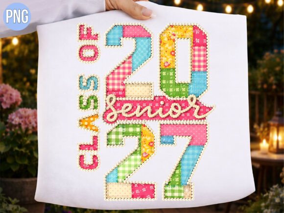 Class of 2027 Senior Patchwork Quilt PNG: A Versatile Design for Modern Creators