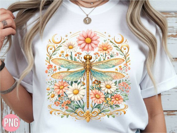 Dragonfly Floral Celestial Moon Art PNG: A Practical Asset for Digital Creators
