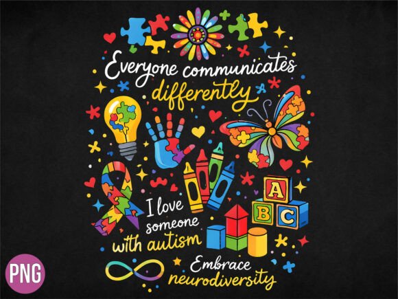 Elevating Creative Projects with High-Quality Autism Awareness Neurodiversity PNG Designs