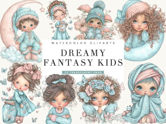 Evaluating the Value of Watercolor Dreamy Fantasy Kids Clipart for Creative Projects