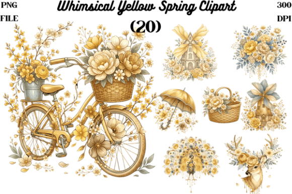 Evaluating Whimsical Yellow Spring Clipart PNG for Creative Projects
