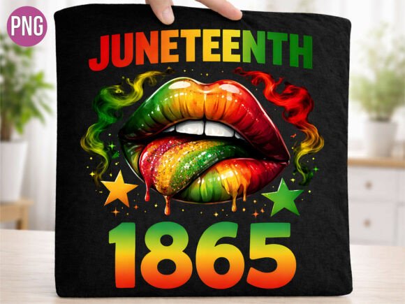Juneteenth 1865 Freedom Lips PNG Design