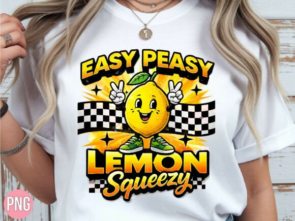 Revitalize Your Creative Projects with the Easy Peasy Lemon Squeezy Retro Fruit PNG