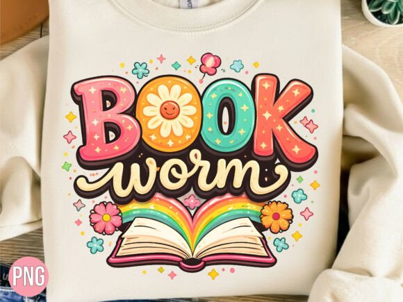 Unlocking Creative Potential with High-Quality Colorful Bookworm Rainbow Floral PNG Designs
